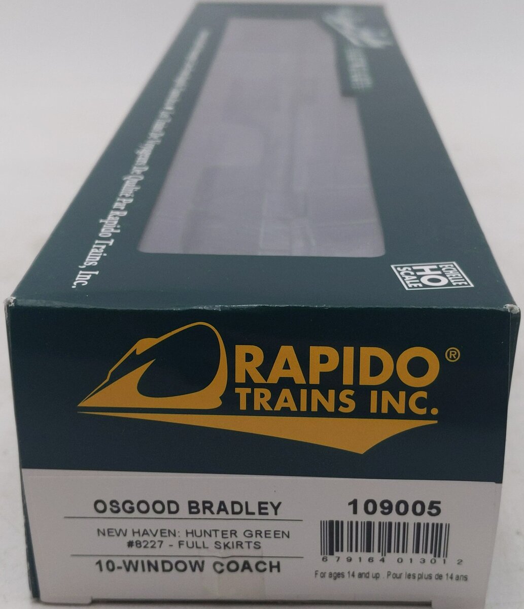 Rapido Trains 109005 HO New Haven 10-Window Coach Phase I #8227