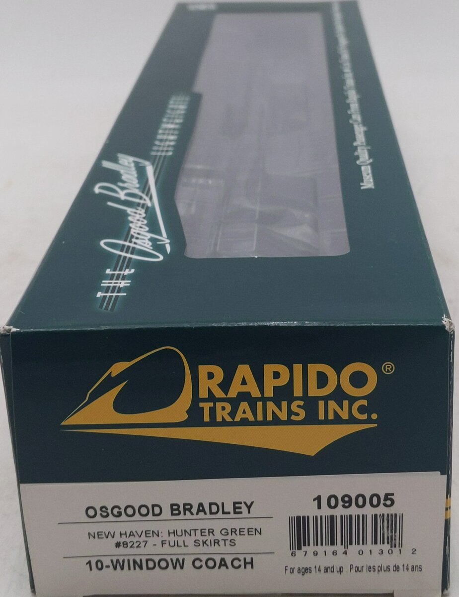 Rapido Trains 109005 HO New Haven 10-Window Coach Phase I #8227