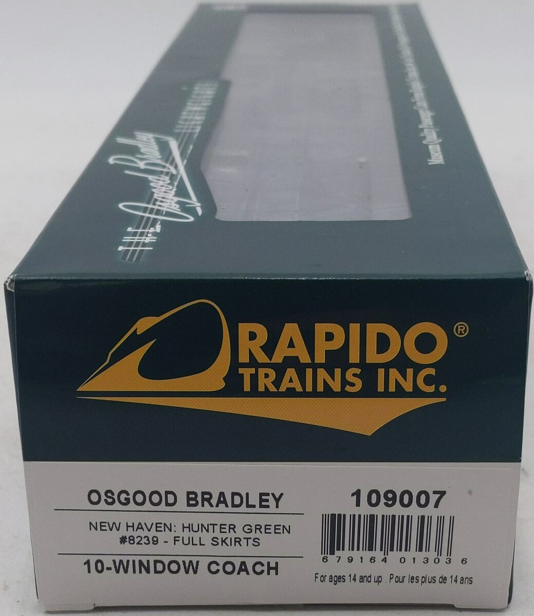 Rapido Trains 109007 HO New Haven 10-Window Coach Phase I #8239