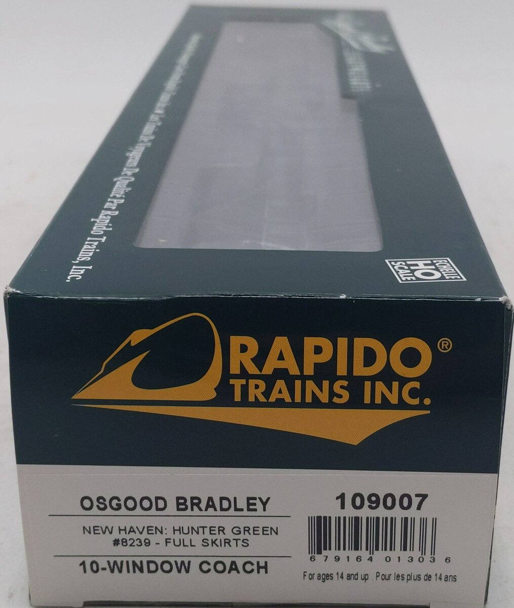 Rapido Trains 109007 HO New Haven 10-Window Coach Phase I #8239