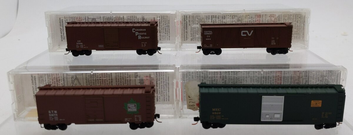 Micro-Trains N Scale Assorted Freight Cars: 9507, 40014, 51096, 516771 [4] LN/Box