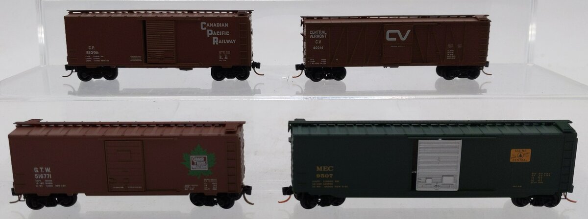 Micro-Trains N Scale Assorted Freight Cars: 9507, 40014, 51096, 516771 [4] LN/Box