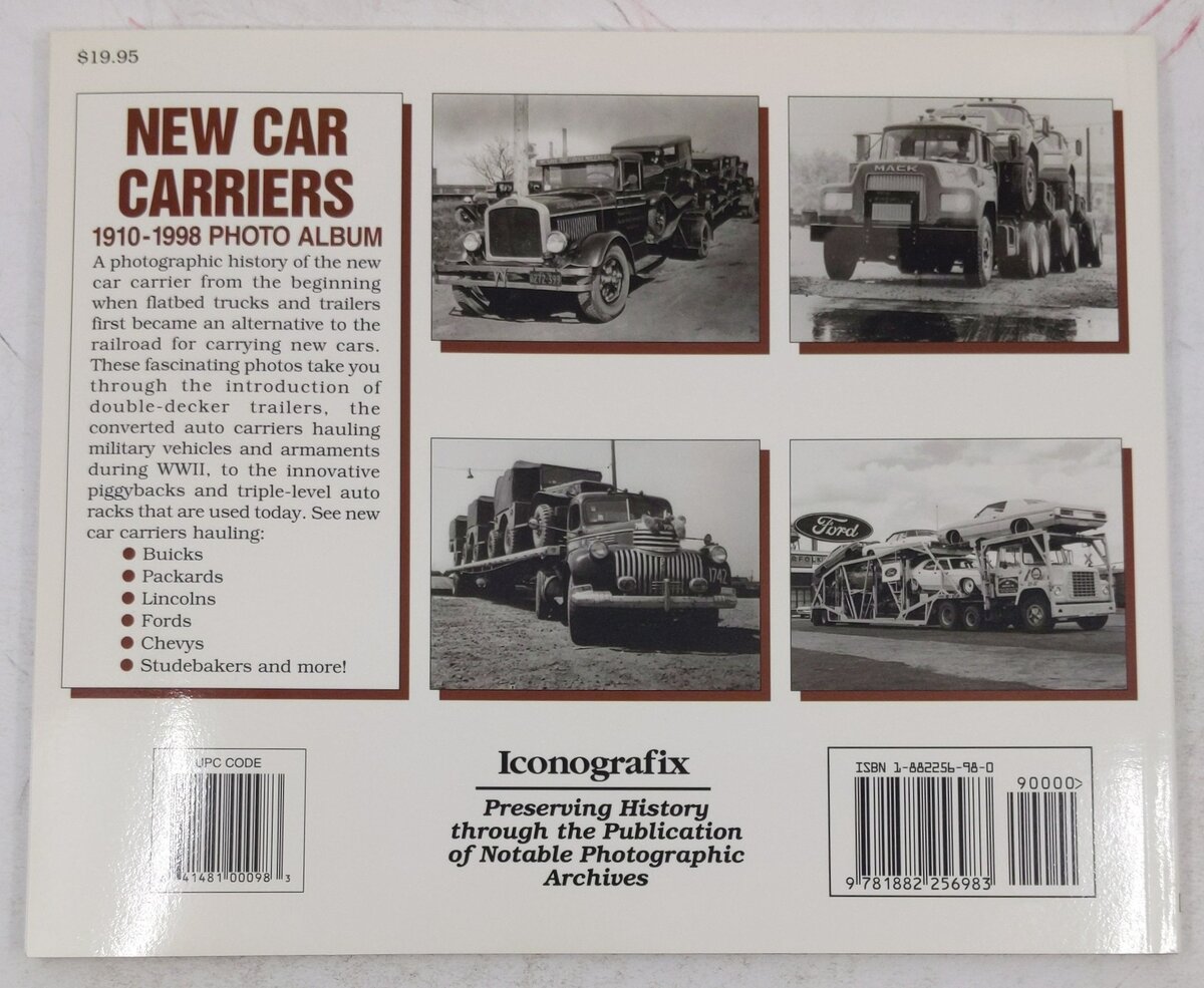 New Car Carriers 1910-1998 Photo Album Paperback Book By Donald F. Wood EX