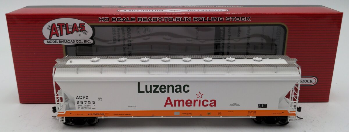 Atlas 20006273 HO Luzenac America Pressureaide Covered Hopper #59755
