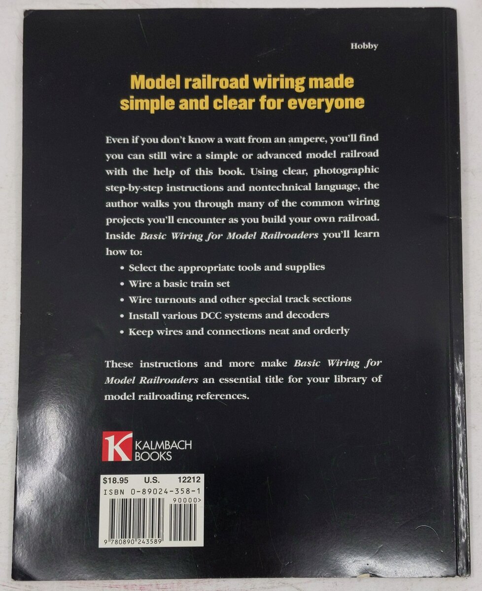 Basic Wiring for Model Railroaders Paperback Book By Rick Selby VG