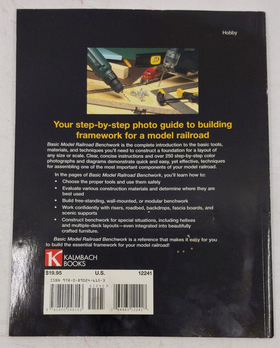 Basic Model Railroad Benchwork Paperback Book By Jeff Wilson VG