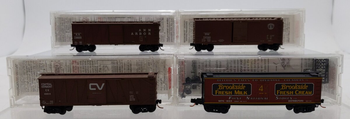 Micro-Trains N Scale Assorted Freight Cars: 1833, 75720, 4014, 73835 [4] LN/Box