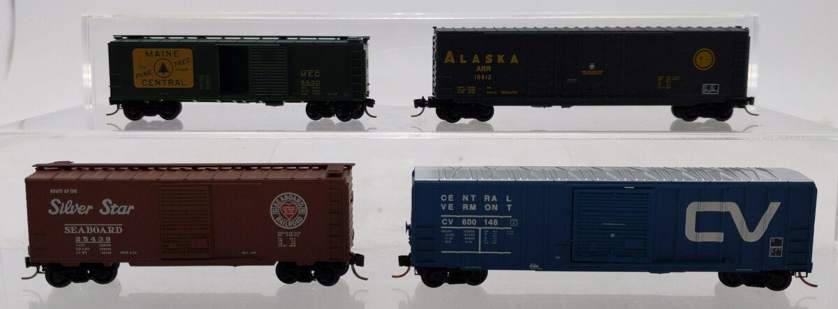 Micro-Trains N Scale Assorted Freight Cars: 600148, 25439, 10812, 5530 [4] LN/Box
