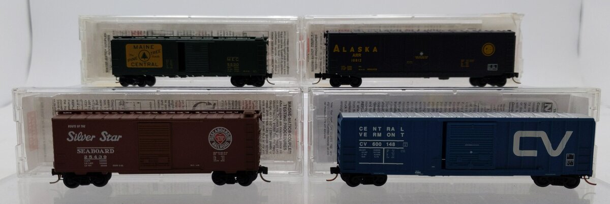 Micro-Trains N Scale Assorted Freight Cars: 600148, 25439, 10812, 5530 [4] LN/Box
