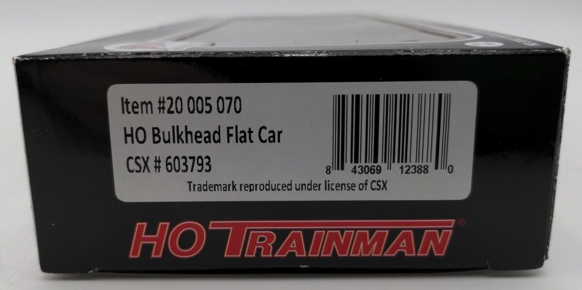 Atlas 20005070 HO CSX Trainman 62' Bulkhead Flat Car #603793