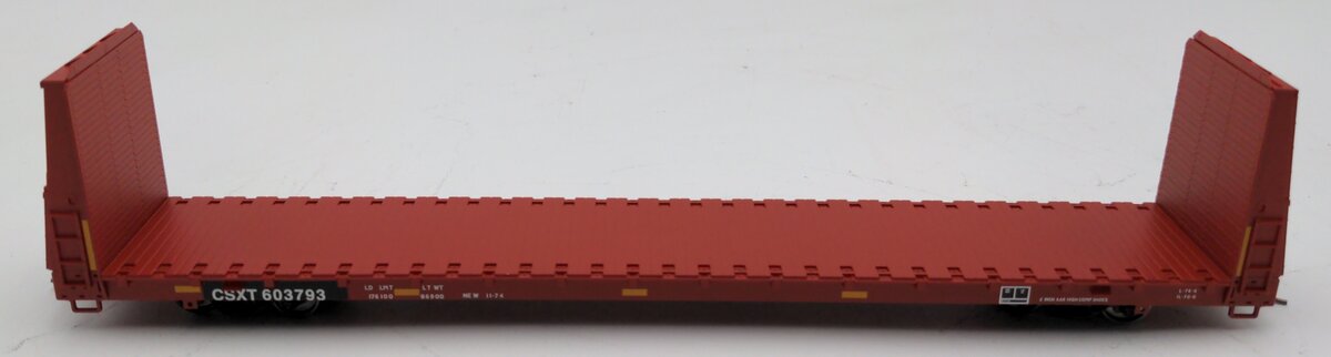 Atlas 20005070 HO CSX Trainman 62' Bulkhead Flat Car #603793