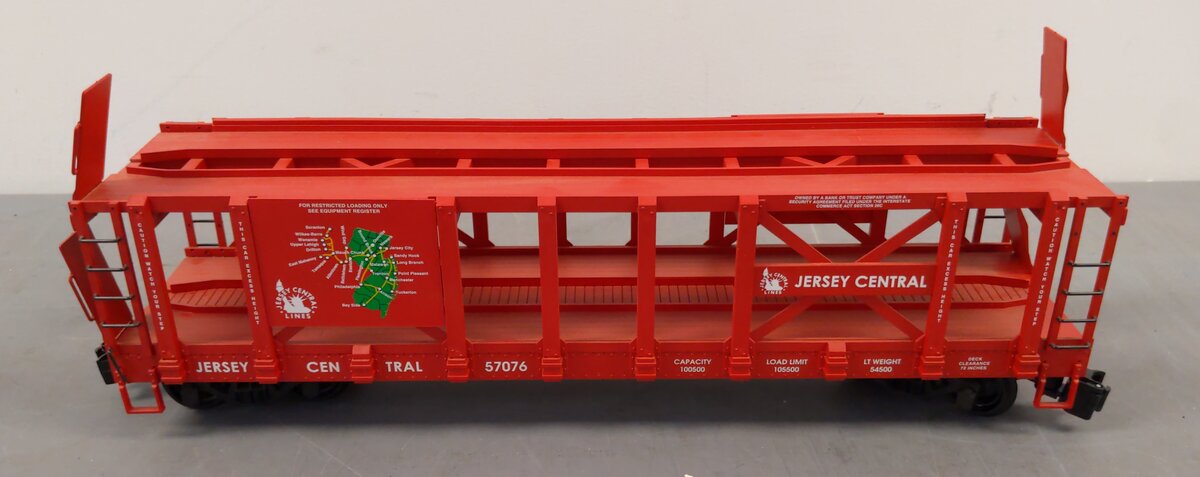 USA Trains R17235 G Jersey Central Two-Tier Auto Carrier Flat Car EX/Box
