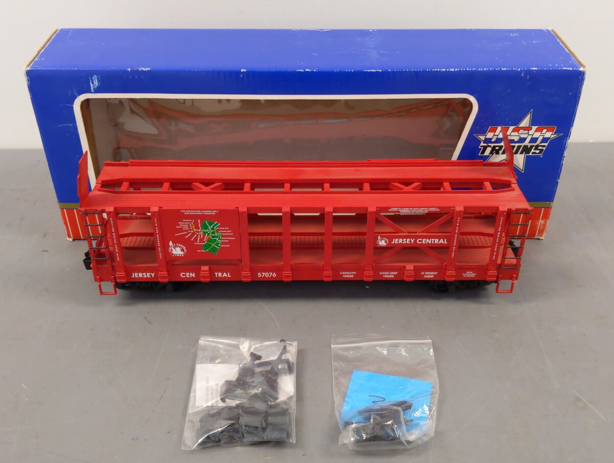 USA Trains R17235 G Jersey Central Two-Tier Auto Carrier Flat Car EX/Box