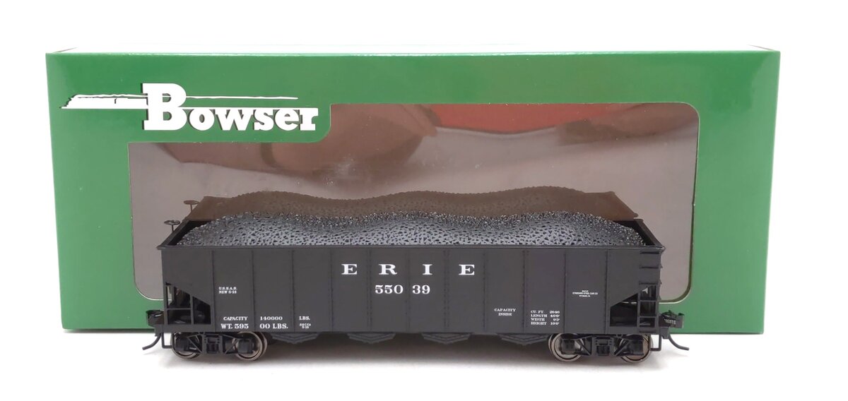 Bowser 43006 HO Erie RR 4-Bay Clamshell Hopper Car #55039