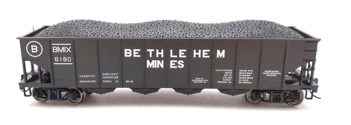 Bowser 43001 HO Bethlehem Mines 4-Bay Clamshell Hopper Car #6180