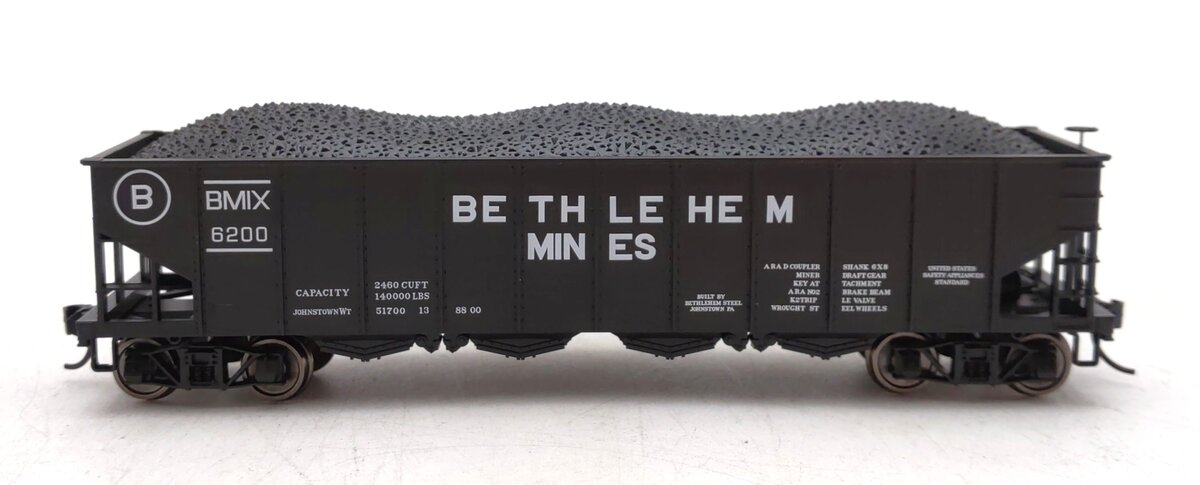 Bowser 43002 HO Bethlehem Mines 4-Bay Clamshell Hopper Car #6200