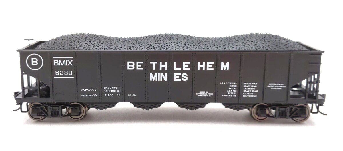 Bowser 43003 HO Bethlehem Mines 4-Bay Clamshell Hopper Car #6230