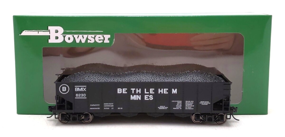 Bowser 43003 HO Bethlehem Mines 4-Bay Clamshell Hopper Car #6230
