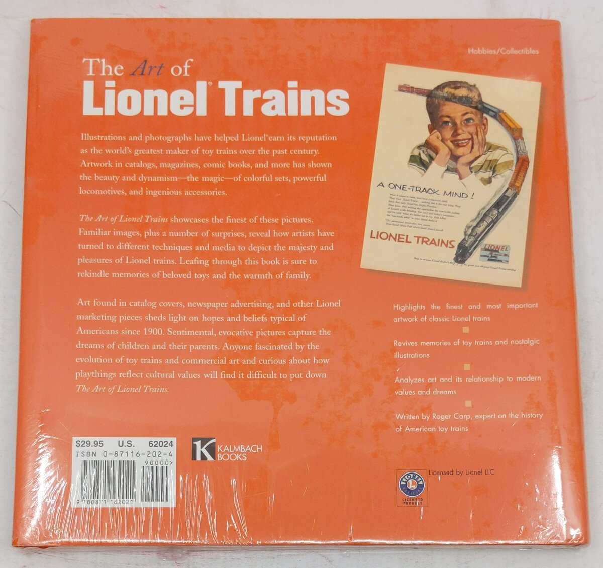 The Art Of Lionel Trains Toy Trains & American Dreams Hardcover Book Roger Carp MT