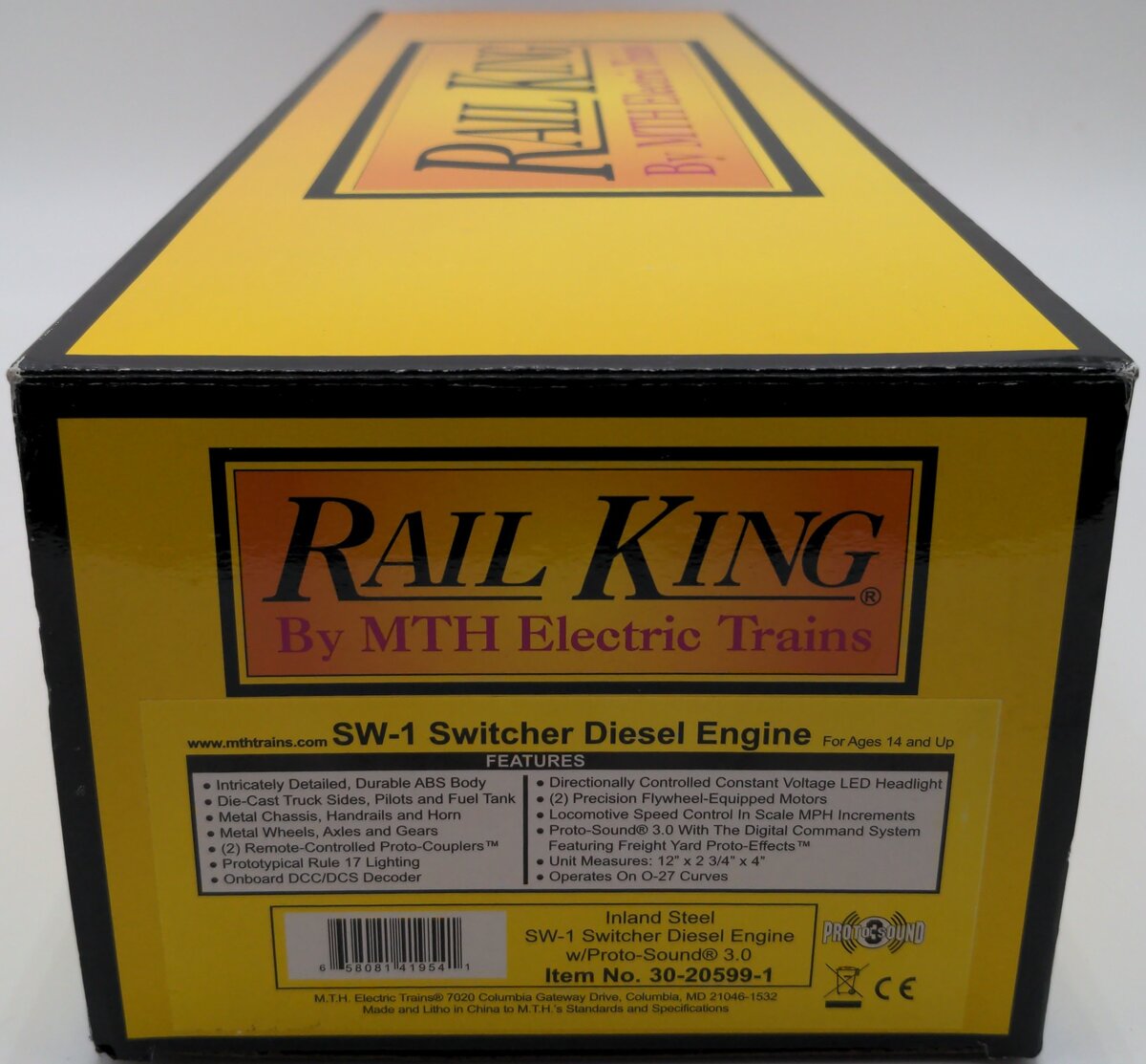 MTH 30-20599-1 Inland Steel RailKing SW-1 Diesel Switcher #76 w/PS 3.0