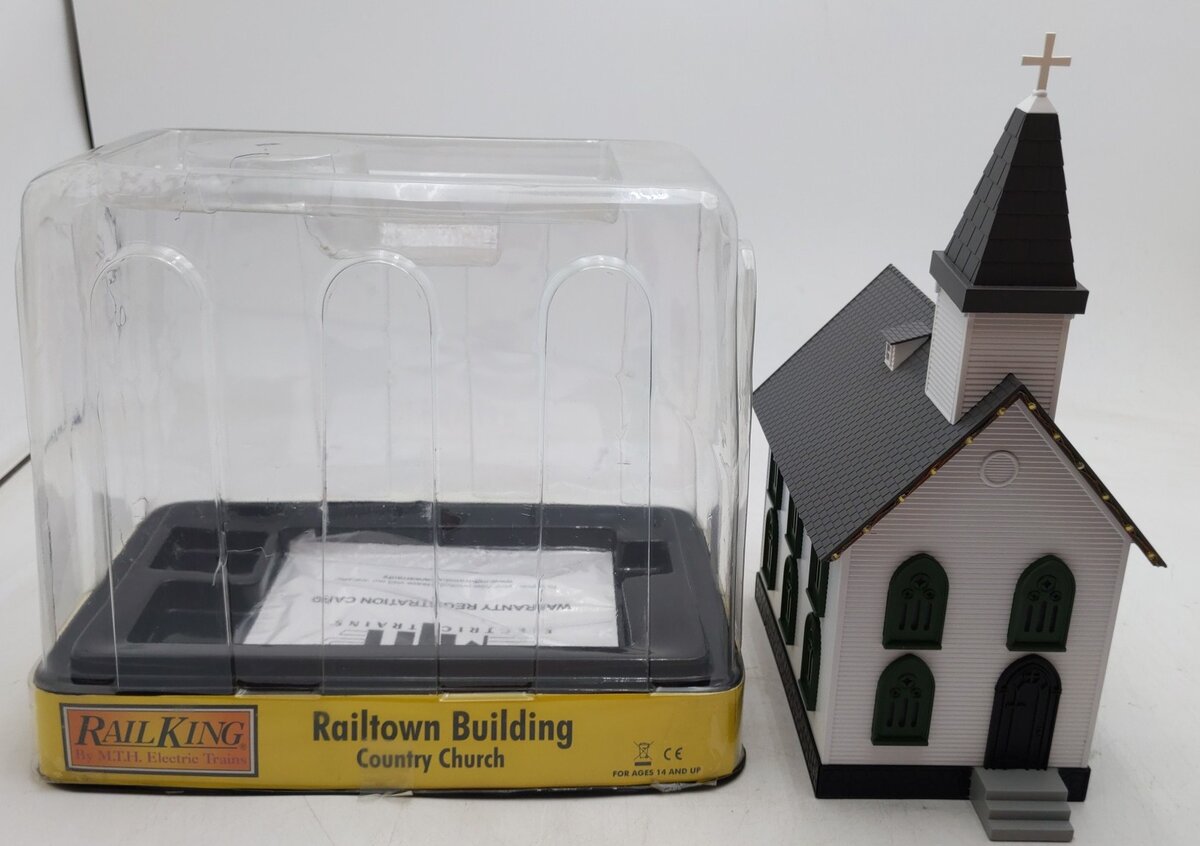 MTH 30-90578 O RailKing Country Church with White LEDs #5