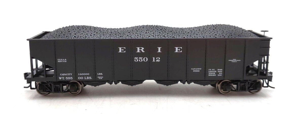 Bowser 43004 HO Erie RR 4-Bay Clamshell Hopper Car #55012