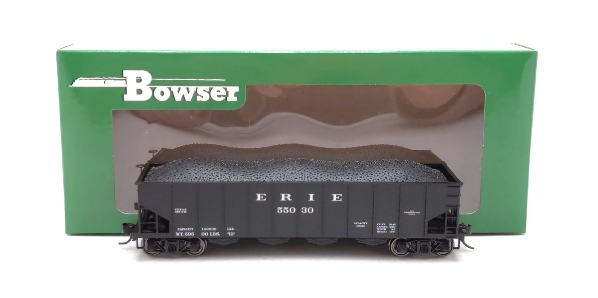 Bowser 43005 HO Erie RR 4-Bay Clamshell Hopper Car #55030