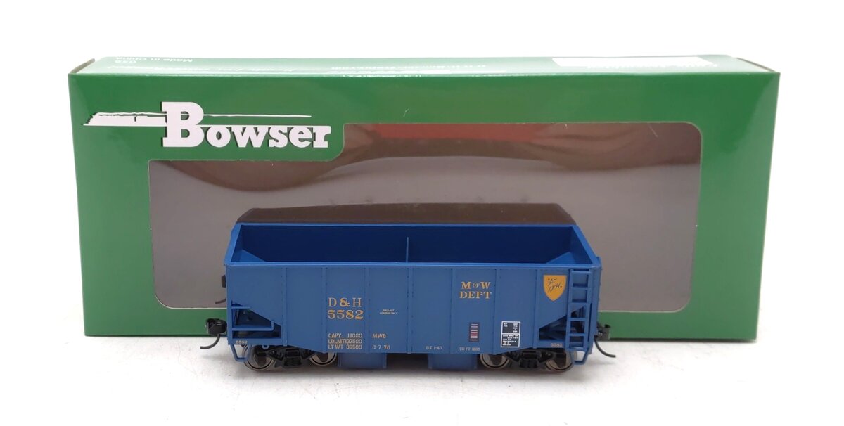 Bowser 43095 HO Delaware & Hudson 55-Ton Fishbelly Hopper Ready to Run #5582