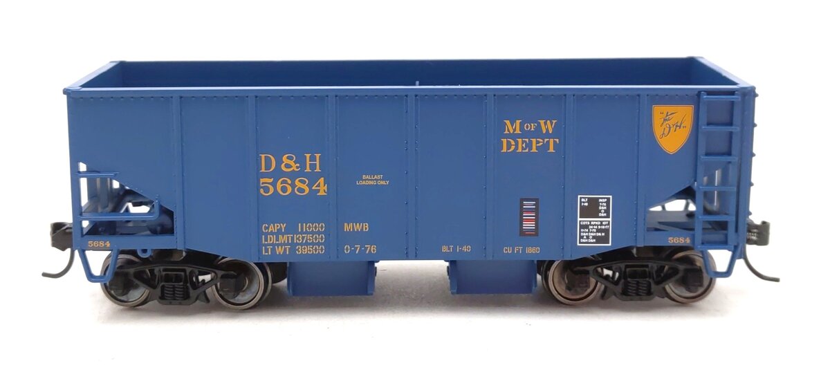 Bowser 43096 HO Delaware & Hudson 55-Ton Ballast Hopper Car #5684