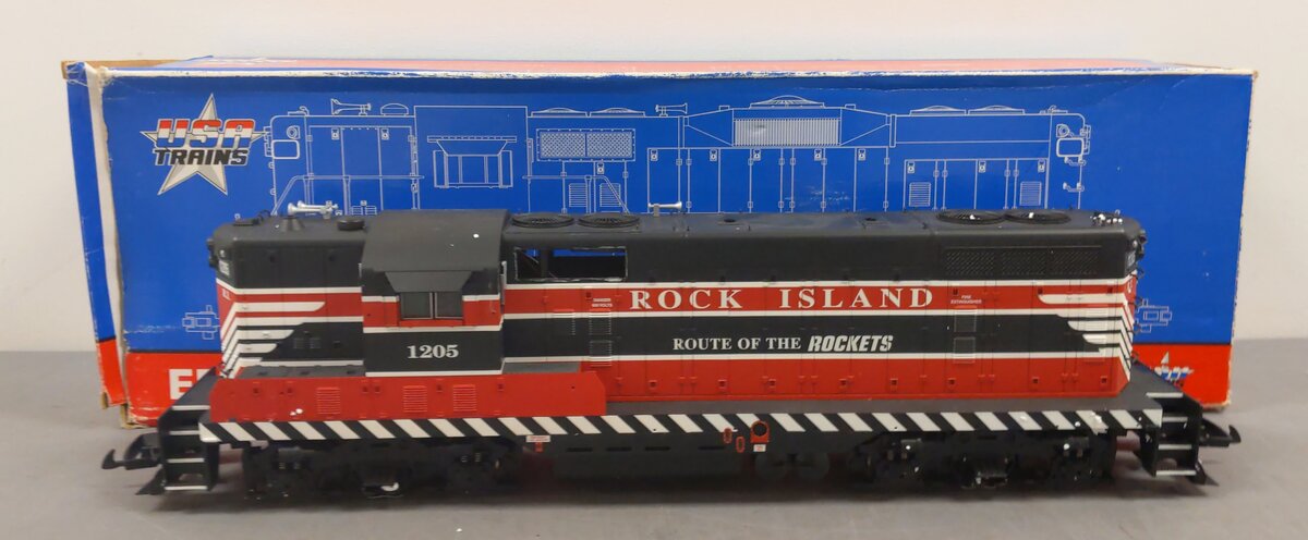 USA Trains R22121 G Scale Rock Island GP7 Diesel Locomotive #1205 EX/Box
