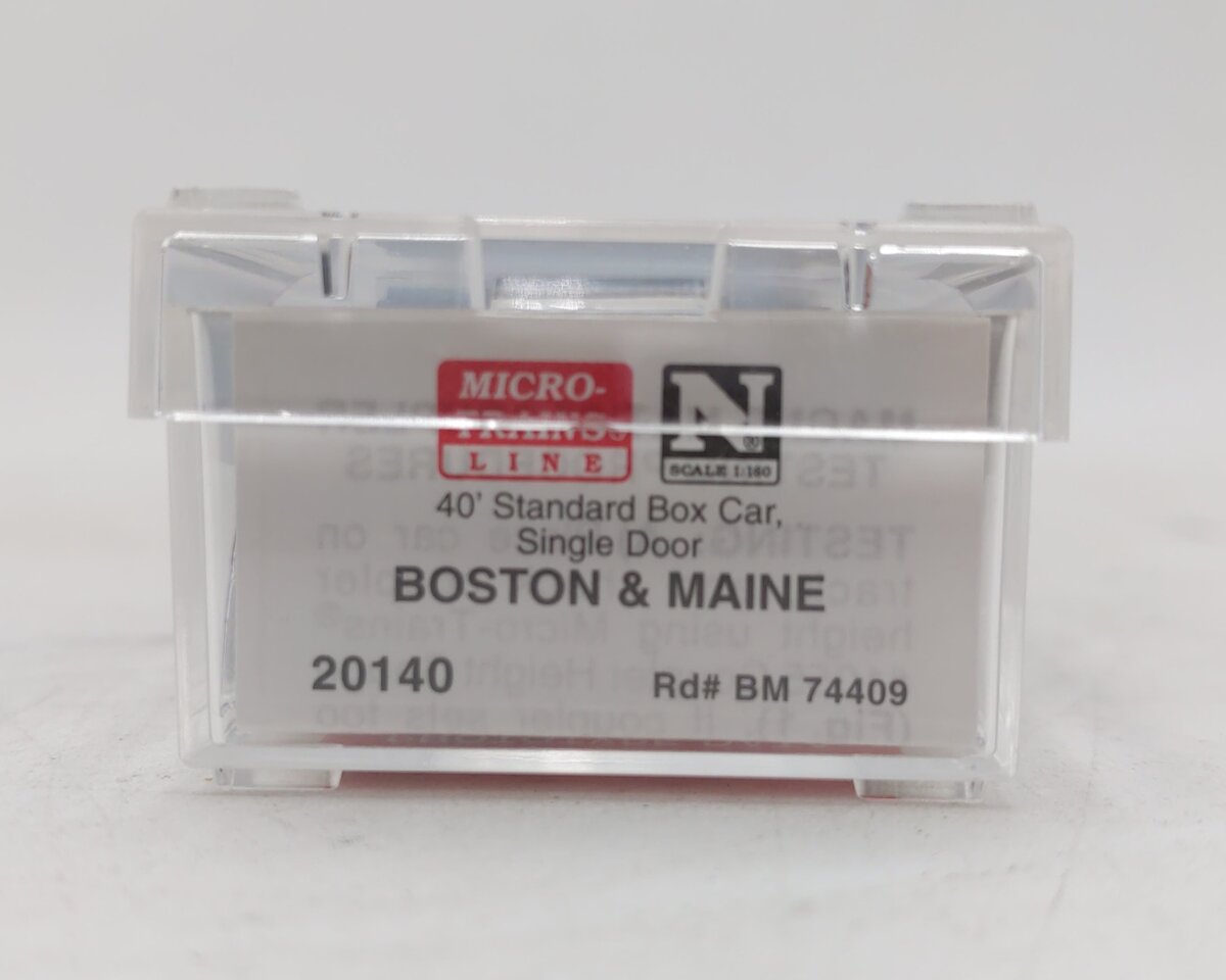 Micro-Trains 02000140 N Boston & Maine 40' Standard Single Door Boxcar #74409 LN/Box