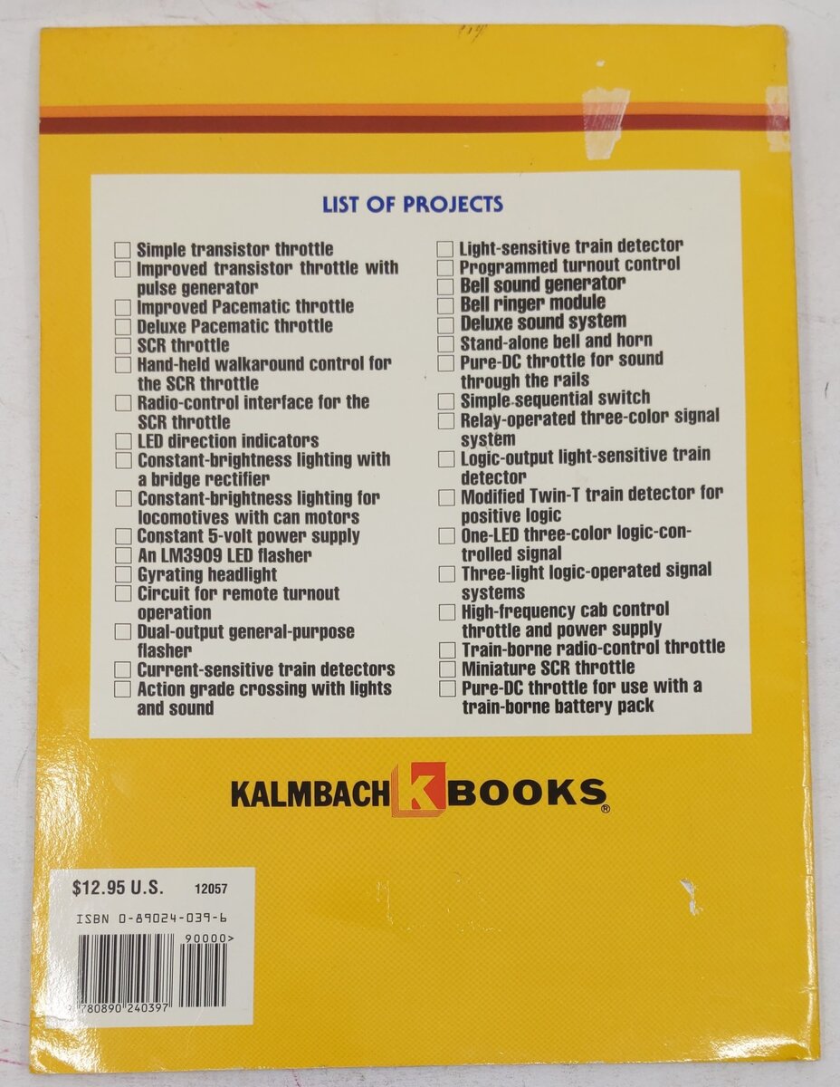 34 New Electronic Projects for Model Railroaders Paperback Book Peter J. Thorne VG