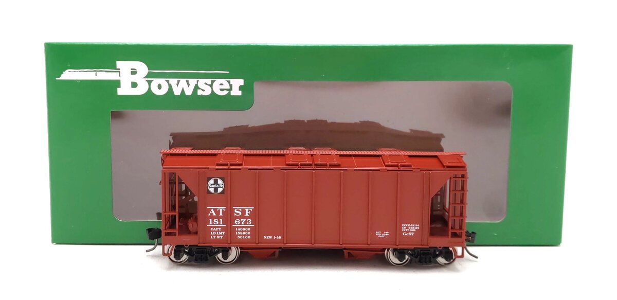 Bowser 43240 HO ATSF Standard Line H34 Covered Hopper Car #181673