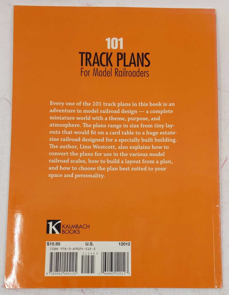 101 Track Plans for Model Railroaders Paperback Book By Linn Westcott VG
