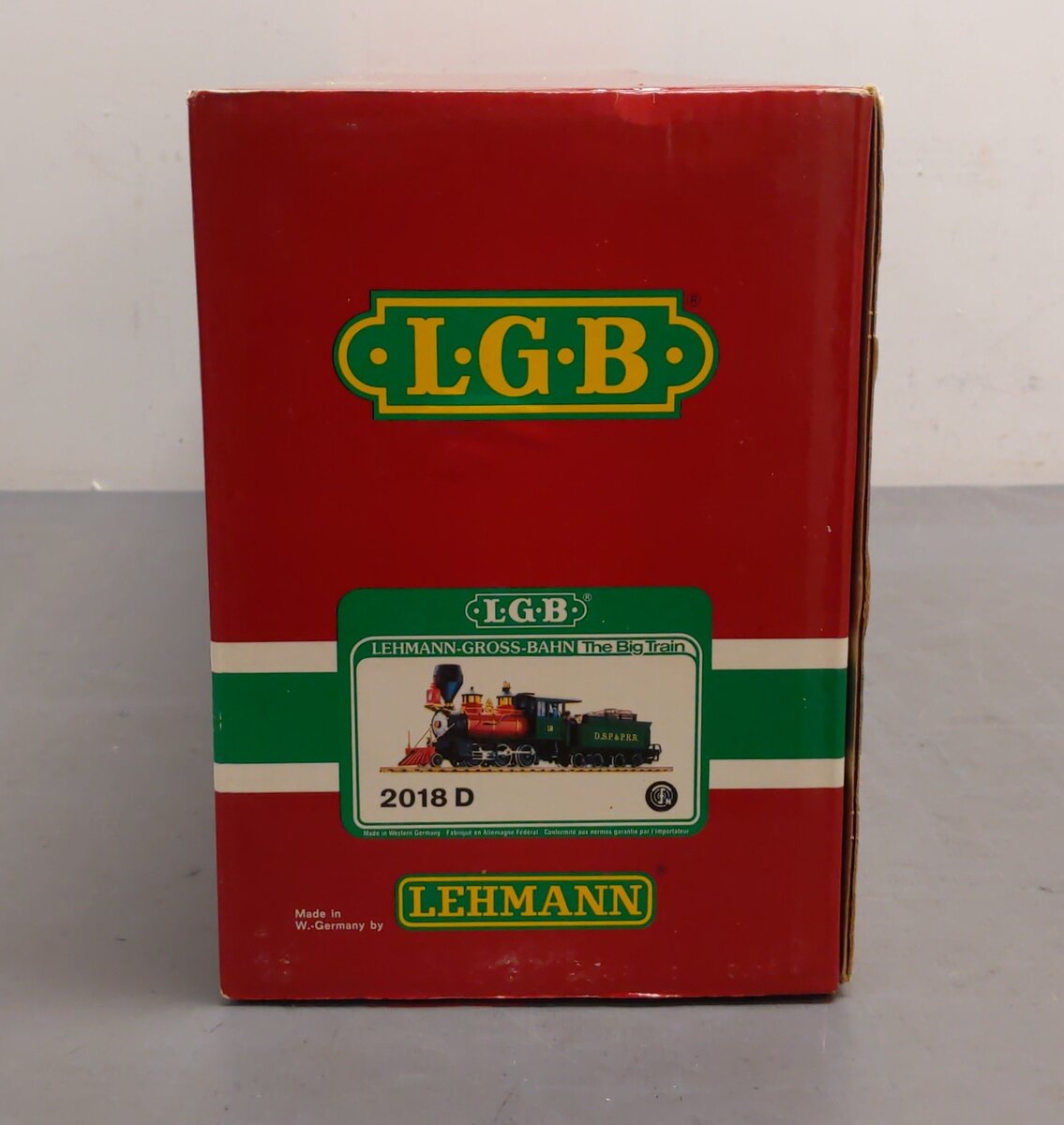 LGB 2018D G Scale DSP&PRR 2-6-0 Mogul Steam Locomotive & Tender #18 VG/Box