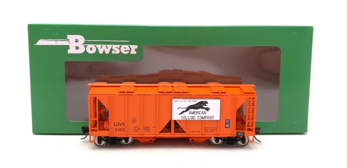 Bowser 43242 HO American Colloid Company Executive Line H34 Covered Hopper #3103