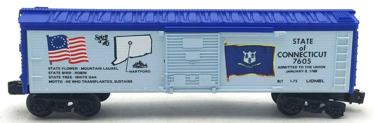 Lionel 6-7605 O Gauge Spirit of 76 State of Connecticut Boxcar #7605 EX/Box