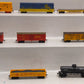 Life Like HO Assorted Freight-Boxcars, Reefer, Gondola, Flat,Tank, & Caboose[12] EX