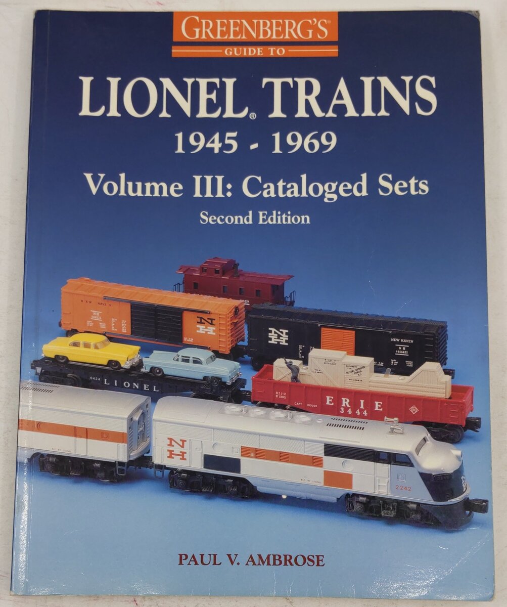 Greenberg's Guide to Lionel Trains 1945-1969: Cataloged Sets (3) Paperback Book VG