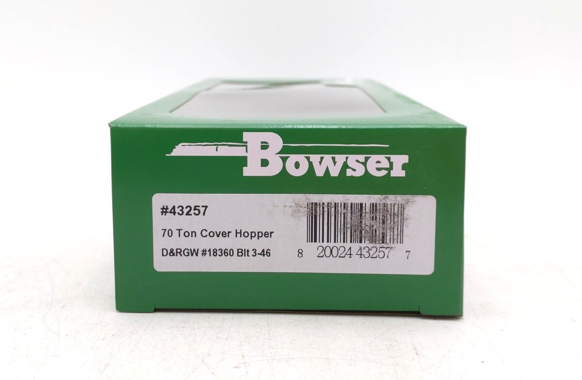 Bowser 43257 HO D&RGW Executive Line H34 Covered Hopper Car #18360