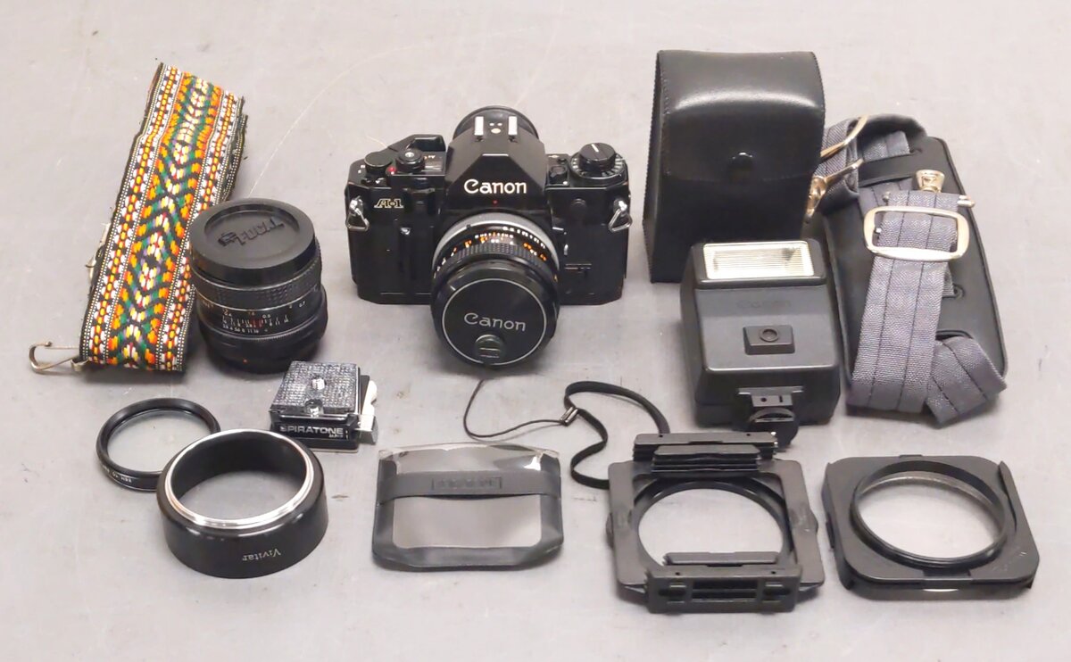 Canon A-1 1978 35mm Focal-Plane Shutter SLR Camera EX