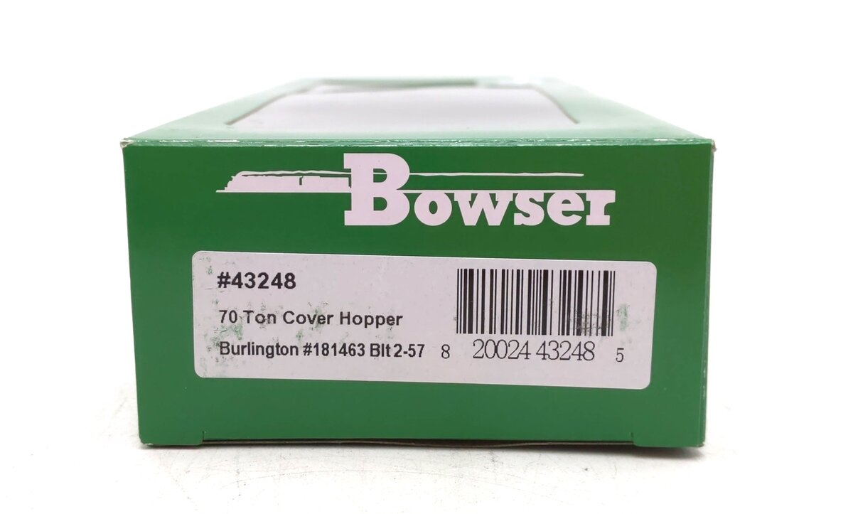 Bowser 43248 HO Burlington Executive Line H34 Covered Hopper Car #181463