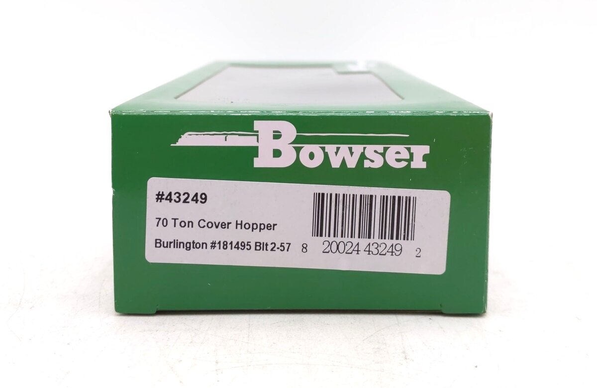 Bowser 43249 HO Burlington Executive Line H34 Covered Hopper Car #181495