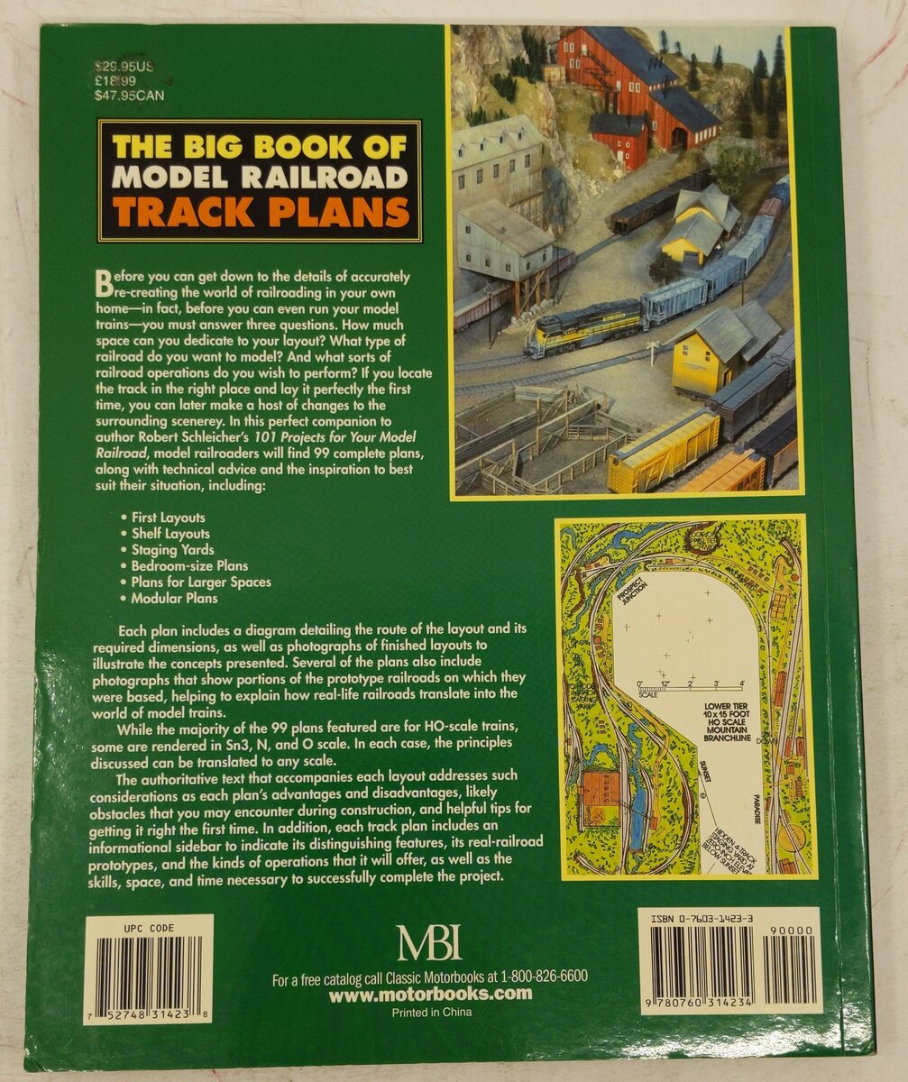 The Big Book of Model Railroad Track Plans Paperback Book By Robert Schleicher VG