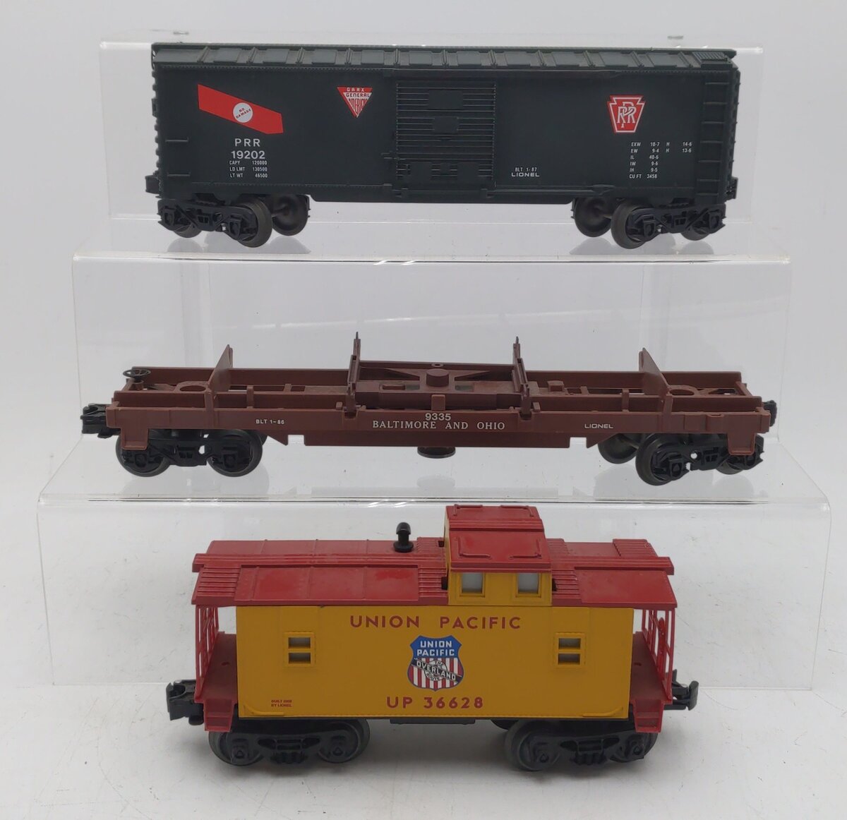 Lionel O Gauge Freight Cars: 6-19202, 6-9335, 6-36628 [3] EX