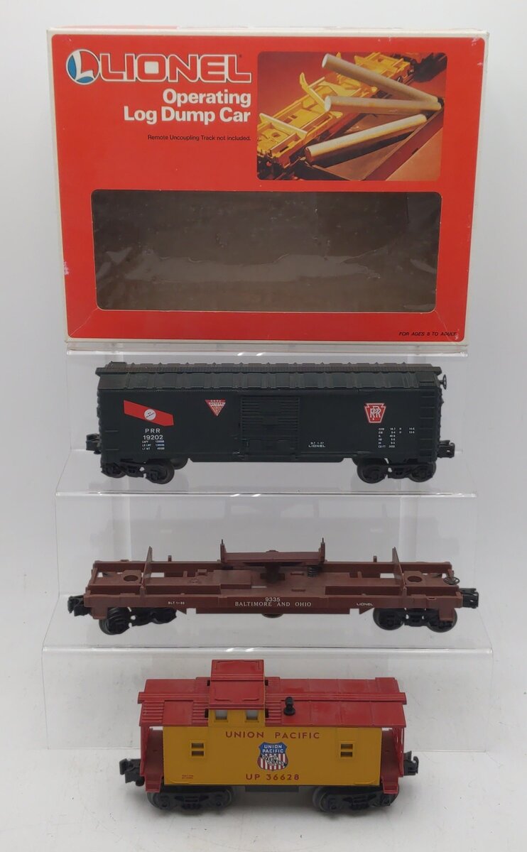 Lionel O Gauge Freight Cars: 6-19202, 6-9335, 6-36628 [3] EX