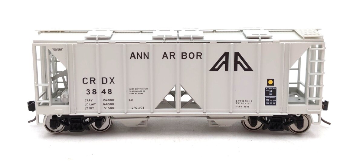 Bowser 43246 HO Ann Arbor Executive Line H34 Covered Hopper Car #3848
