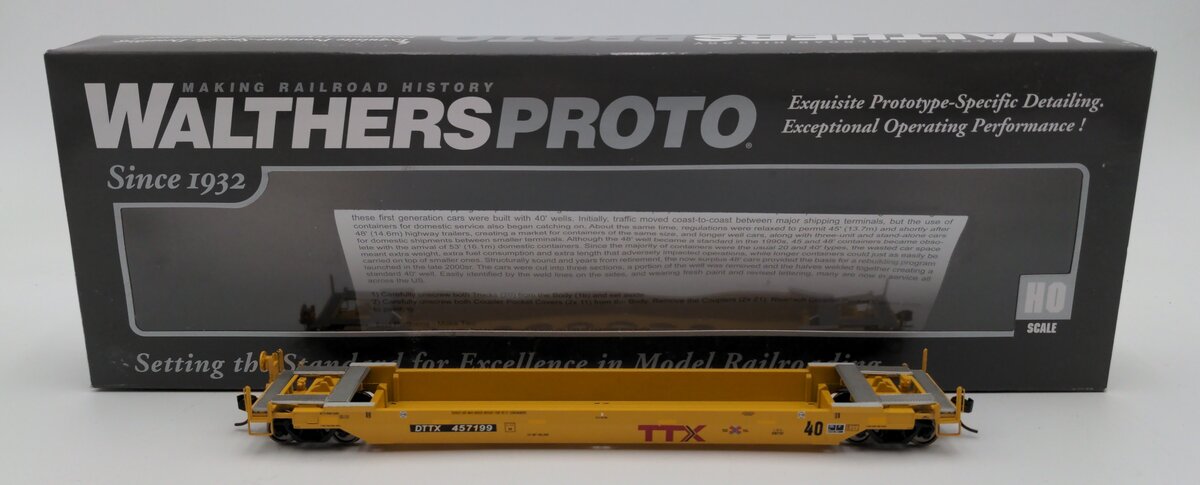 Walthers 920-109129 HO DTTX New & Railbox Logo Rebuilt 40' Well Car #457199