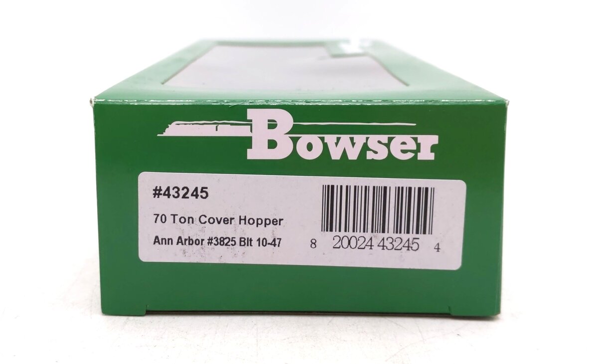 Bowser 43245 HO Ann Arbor Executive Line H34 Covered Hopper Car #3825