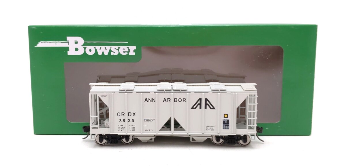 Bowser 43245 HO Ann Arbor Executive Line H34 Covered Hopper Car #3825